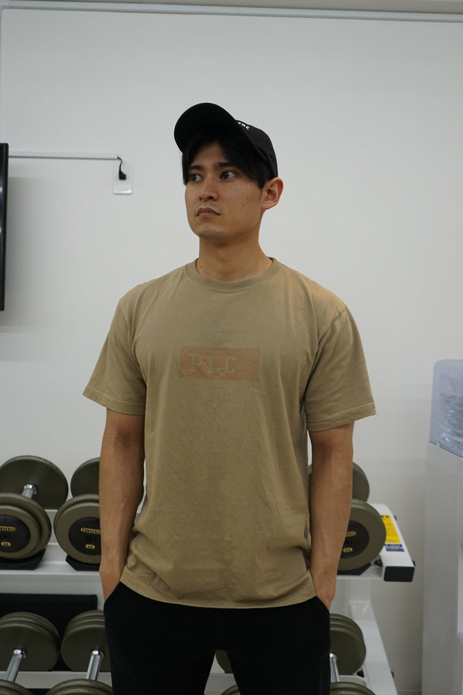 BOX LOGO T-SHIRT-KHAKI