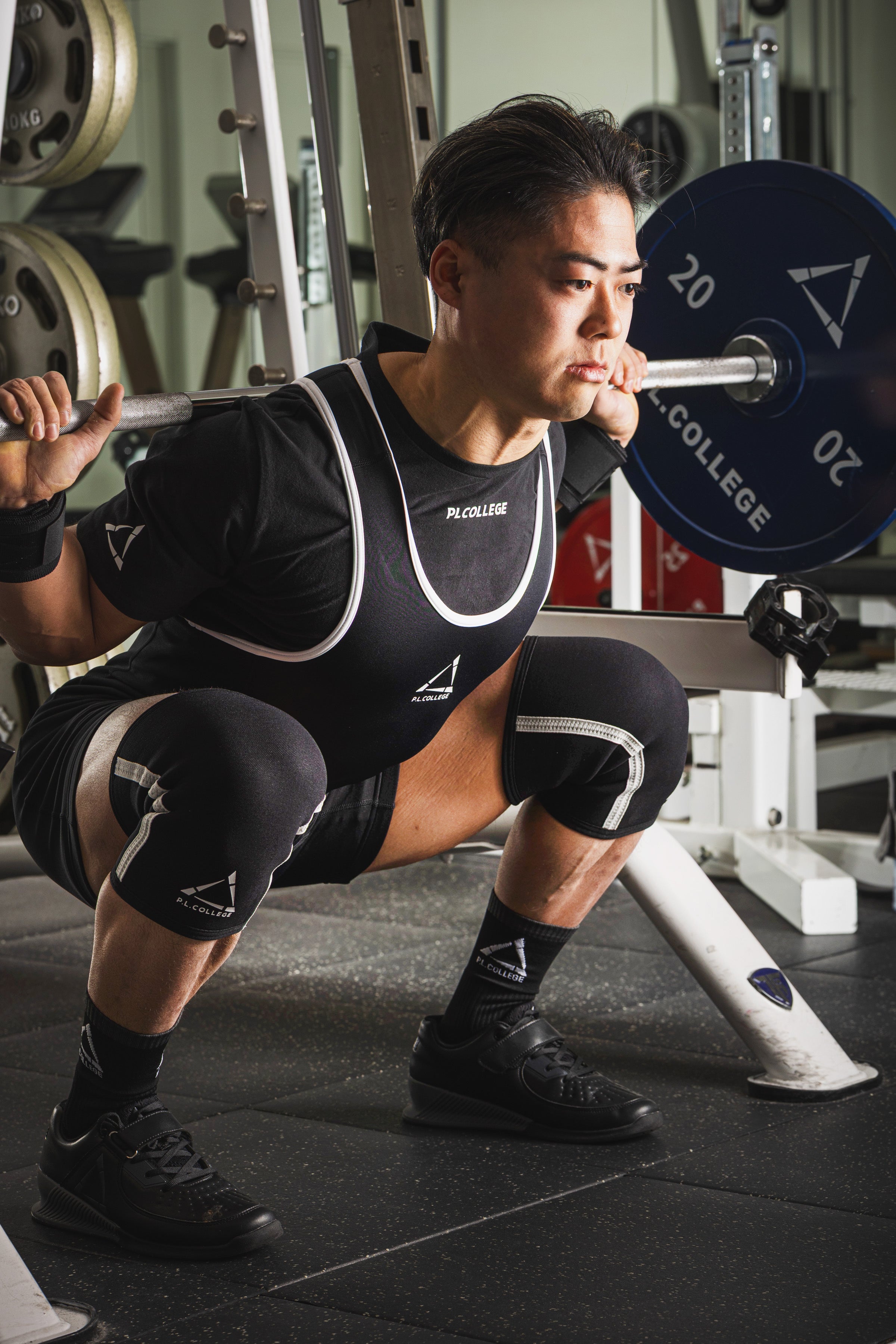 SINGLET-WHITE – P.LCollege-パワーリフティングカレッジ